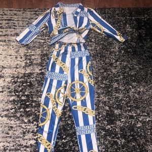 2 Pc Gold Chain Prone Set